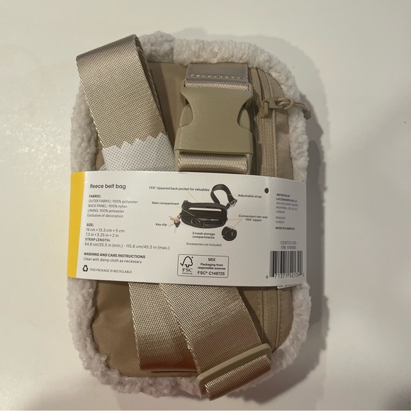 Lolé Fleece Belt Bag in Cream, Unisex - Picture 3 of 6